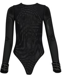 GRACE FAENA - Zebra Embellished Bodysuit - Lyst