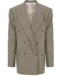 CuAnna - Betty Pinstripe-Pattern Double-Breasted Blazer - Lyst