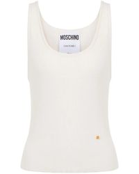 Moschino - Fine-Ribbed Tank Top - Lyst