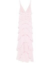 Elisabetta Franchi - Georgette Tiered Gown - Lyst