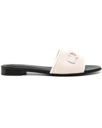 Ferragamo - Ferragamo Rhodes Gancini-Logo Sandals - Lyst