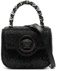 Versace - La Medusa Mini-Tasche Mit Kristallen - Lyst