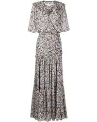 Veronica Beard - Floral-print Silk Dress - Lyst