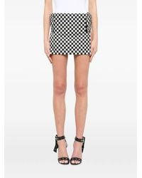Givenchy - Podium Check-Pattern Side-Slit Mini Skirt - Lyst