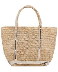 Vanessa Bruno - Sequin-Embellished Raffia Tote Bag - Lyst