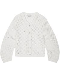 Ganni - オープンニット カーディガン - Lyst