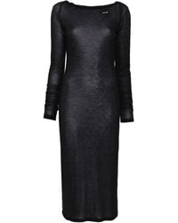 Miu Miu - Logo-Patch Midi Dress - Lyst