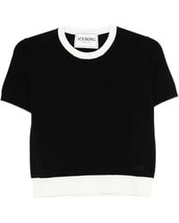 Iceberg - Top Con Ribete De Canalé - Lyst
