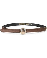 Semicouture - Yoana Suede Ball-Buckle Belt - Lyst