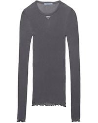 Prada - Ribgebreide Top - Lyst