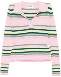 Monse - Gestreepte Top Met Jacquard - Lyst