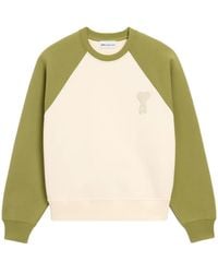 Ami Paris - Ami De Coeur Two-Tone Crochet Sweater - Lyst