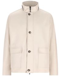 Herno - Flap Pockets High-Neck Jacket - Lyst