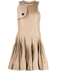 Sacai - Storm-flap Pleated-skirt Dress - Lyst