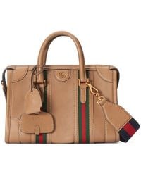 Gucci - Web Motif Leather Handbag - Lyst