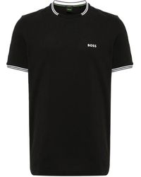 BOSS - Camiseta con cuello redondo y logo - Lyst