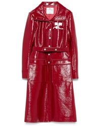 Courreges - Glossy Brick Coat - Lyst