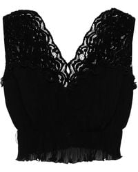 Saiid Kobeisy - Pleated Lace Top - Lyst