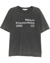 Maison Kitsuné - Logo Cotton T-Shirt - Lyst