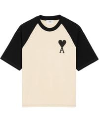 Ami Paris - Ami De Coeur Katoenen T-Shirt Met Korte Mouwen - Lyst