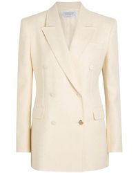 Gabriela Hearst - Double-Breasted Peak-Lapel Blazer - Lyst