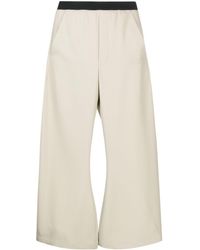 MM6 by Maison Martin Margiela - Wide-leg Cropped Trousers - Lyst