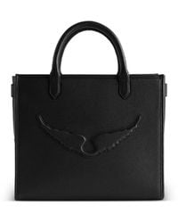Zadig & Voltaire - Angel Grained-Leather Tote Bag - Lyst