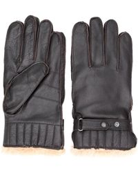Barbour Handschuhe mit Faux-Fur-Futter - Braun