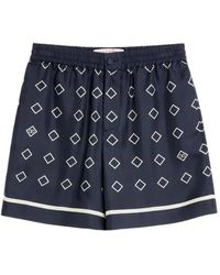Valentino Garavani - Bermudas aus Twill mit OptiCool-Print - Lyst