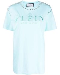 Philipp Plein - Crystal-Embellished Short-Sleeved T-Shirt - Lyst