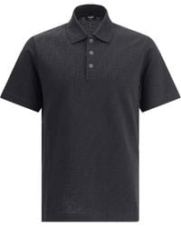 Fendi - Polo Shirt With Ff Motif - Lyst
