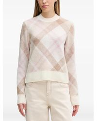 Barbour - Sara Argyle Crew-Neck Sweater - Lyst