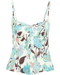 Stella McCartney - Floral-Print Peplum Top - Lyst