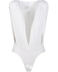 Amazuìn - Nikita Gathered Cut-Out Bodysuit - Lyst