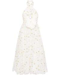 Giambattista Valli - Floral-embroidered Silk Gown - Lyst