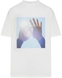 Jil Sander - T-Shirt En Coton À Imprimé Graphique - Lyst