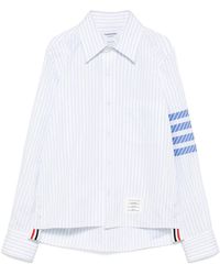 Thom Browne - Camisa a rayas con motivo 4-Bar - Lyst