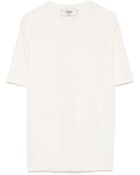 Fendi - Camiseta con motivo FF en jacquard - Lyst