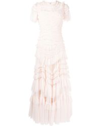 Needle & Thread - Short-sleeve Ruffled Gown - Lyst