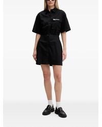 KARL LAGERFELD - Cut-Out Logo-Waistband Dress - Lyst