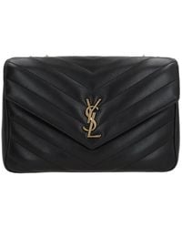 Saint Laurent - Leather Large Lou Lou Shoulder Bag - Lyst