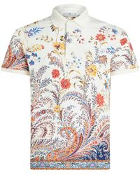 Etro - Floral Polo Shirt - Lyst