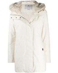 Woolrich - Abrigo Con Capucha Y Cremallera - Lyst