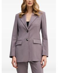 Sisley - Buttoned V-Neck Blazer - Lyst