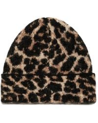 Anine Bing - Elia Leopard-Print Beanie - Lyst