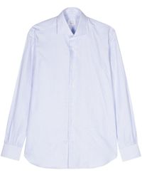 Mazzarelli - Pinstripe-pattern Cotton Shirt - Lyst