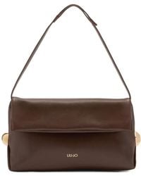 Liu Jo - Better Folded-Flap Stud Shoulder Bag - Lyst