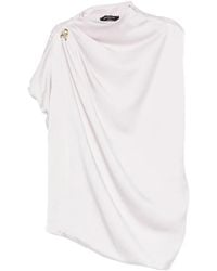 Fabiana Filippi - Draped-Detail Knot-Embellished Top - Lyst