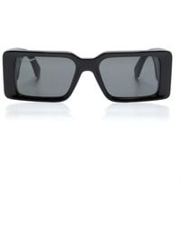 Off-White c/o Virgil Abloh - Logo-engraved Rectangle-frame Sunglasses - Lyst
