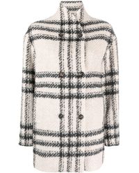 Kiton - Plaid-check Double-breasted Coat - Lyst